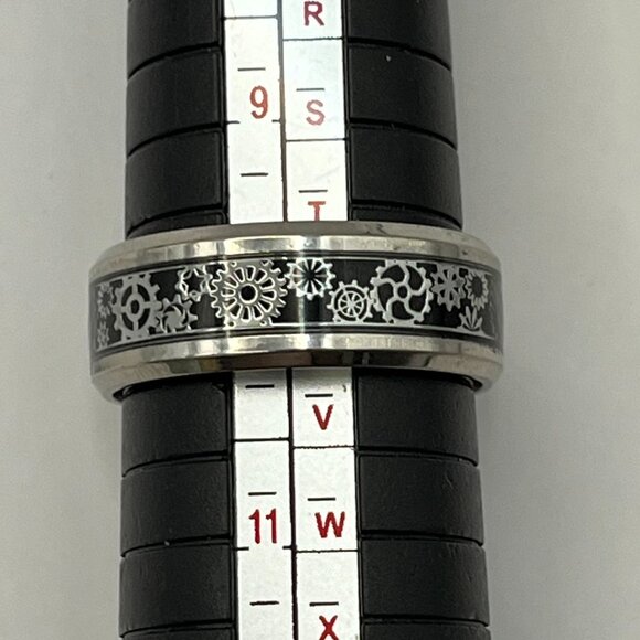 Men's Size 10 Gear Ring - Steel - Picture 3 of 3